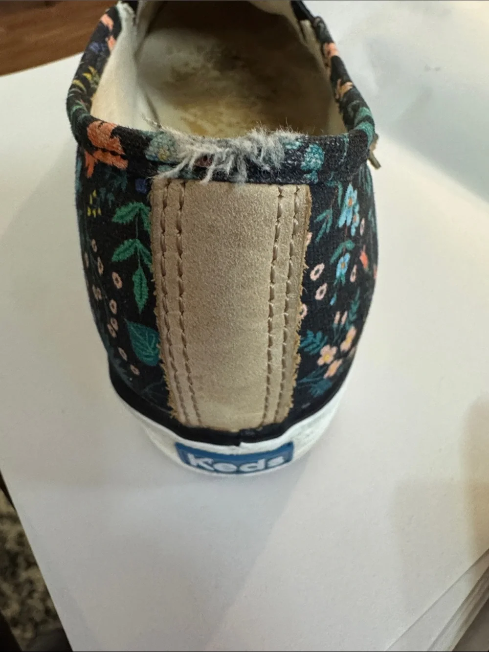 Keds Black Floral Slip-On Canvas Sneakers